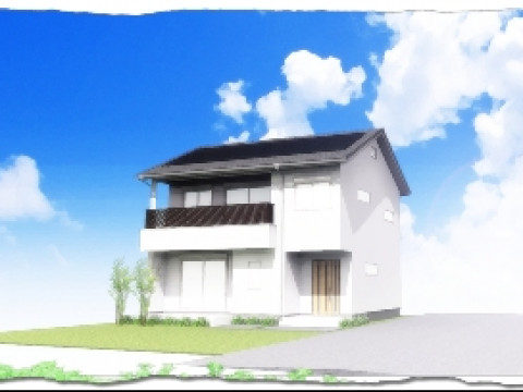 ＳＥ構法を活かした広々ＬＤＫ・外装タイル仕上げ　２階建ての『涼温な家』
