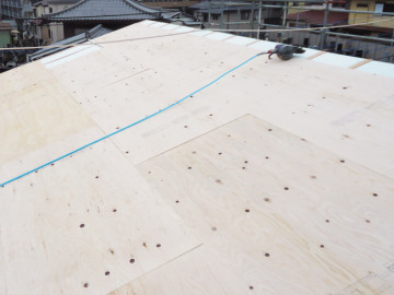 屋根工事（断熱材下地）